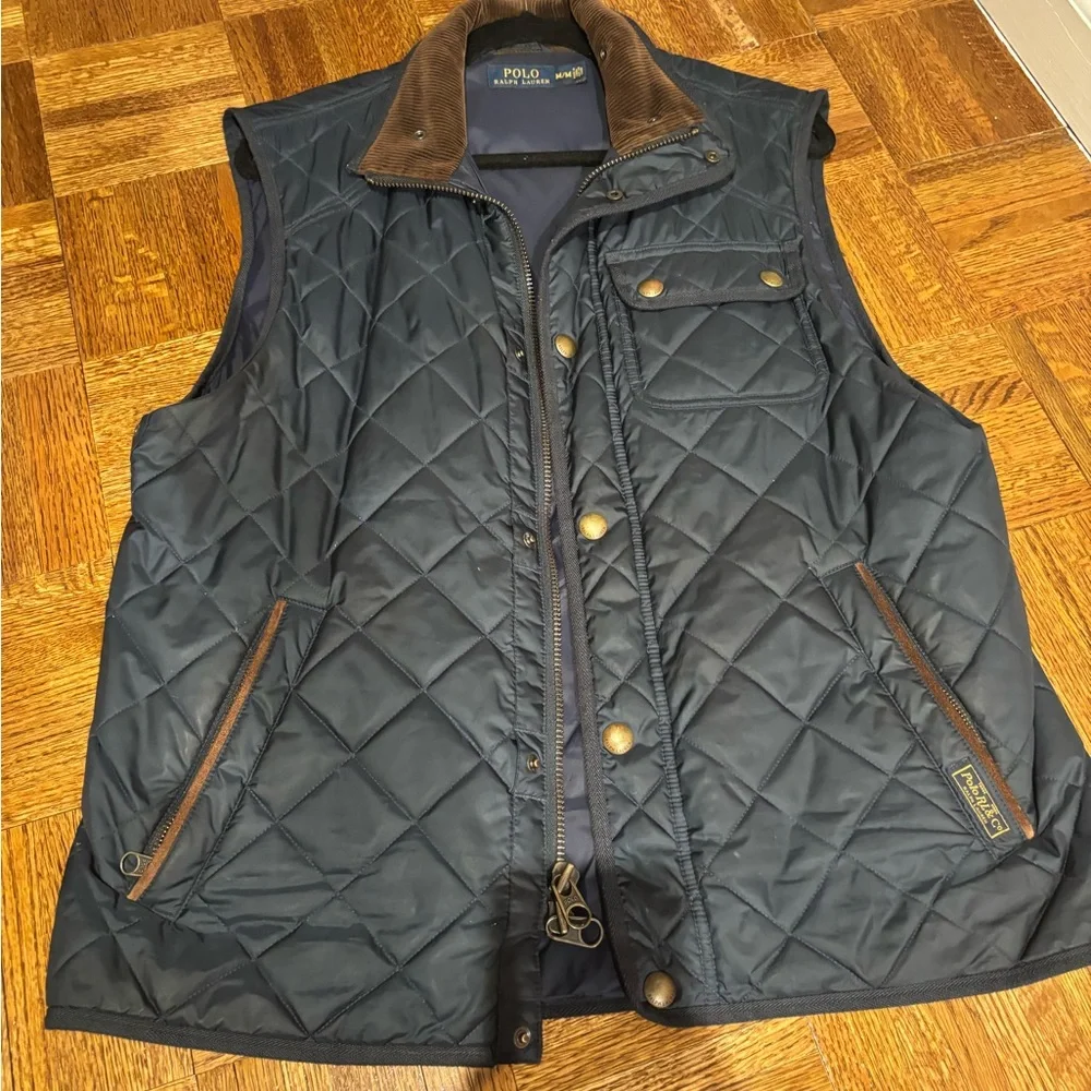 Ralph Lauren Men's Quilted Blue Vest - Picture 1 of 12